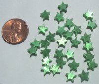 30 7mm Green Fiber Optic Stars